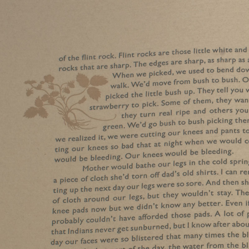 Text with an image of a strawberry plant