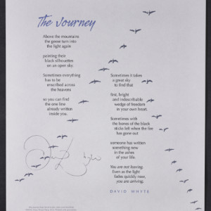 Image of birds along with the poem