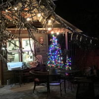 The shop in Oregon decked out in holiday lights