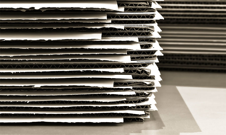 Paper stacked in preparation for printing